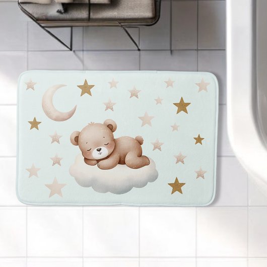 Slaap Baby Beer heks Sterren Mint Bad Mat