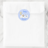 Slaap Baby Boy Douche Envelop Afdichting Ronde Sticker (Tas)