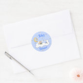 Slaap Baby Boy Douche Envelop Afdichting Ronde Sticker (Envelop)