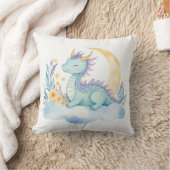 Slaap Baby Dragon Boho Naam Kwekerij Kussen (Deken)