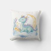 Slaap Baby Dragon Boho Naam Kwekerij Kussen (Voorkant)