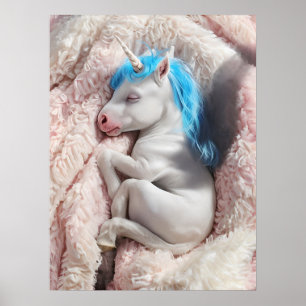 Slaap Baby Eenhoorn Kwekerij Art Poster