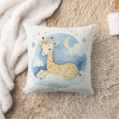 Slaap Baby Giraffe Boho Naam Kwekerij Kussen (Deken)