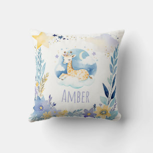 Slaap Baby Giraffe Boho Naam Kwekerij Kussen