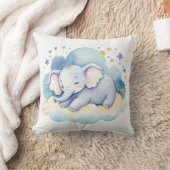 Slaap Baby Olifant Boho Naam Kwekerij Kussen (Deken)