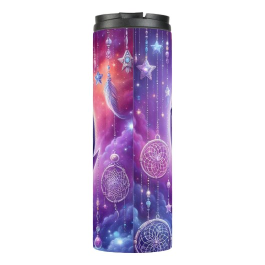 Slaap Baby olifant op halve maan Thermosbeker (Achterkant)