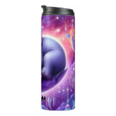 Slaap Baby olifant op halve maan Thermosbeker (Geroteerd rechts)