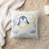 Slaap Baby Penguin Boho Naam Kwekerij Kussen (Deken)