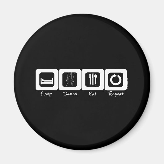 Slaap Ballet Eat Herhalen Magneet (Voorkant)