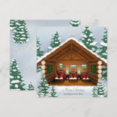 Slaap Beer Familie Gepersonaliseerde Winter Noteca Kaart (Voorkant / Achterkant)