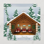Slaap Beer Familie Gezellige Winter Notecard (Voorkant / Achterkant)