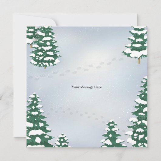 Slaap Beer Familie Gezellige Winter Notecard (Achterkant)
