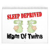 Slaap beroofde moeder van TWINS Kalender (Hoes)
