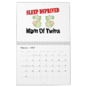 Slaap beroofde moeder van TWINS Kalender (Feb 2027)