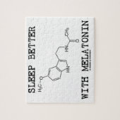 Slaap beter met melatonine (chemisch molecuul) legpuzzel (Verticaal)