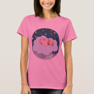 Slaap Biggetjes cartoon T-shirt voor vrouwen