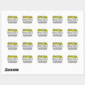 Slaap bij een psychiater ronde sticker (Vel)