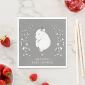 Slaap Bunny Baby shower Papieren servetten (Insitu)