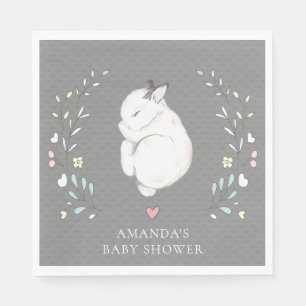 Slaap Bunny Baby shower Papieren servetten