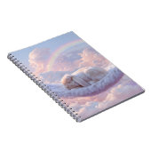 Slaap Bunny Fluffy Cloud Regenboog Notitieboek (Rechterzijde)