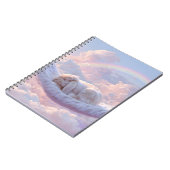 Slaap Bunny Fluffy Cloud Regenboog Notitieboek (Linkerzijde)