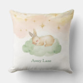 Slaap Bunny kinderkussen met wiegeliedje QR-code Kussen (Voorkant)
