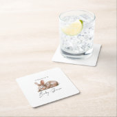 Slaap Bunny Neutrale Kleuren Dank u Kartonnen Onderzetters (Insitu)