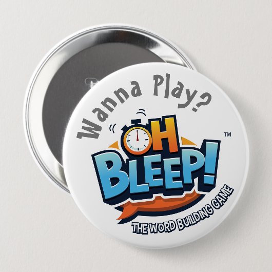Slaap! Button 4 inch afspelen (Voorkant /achterkant)