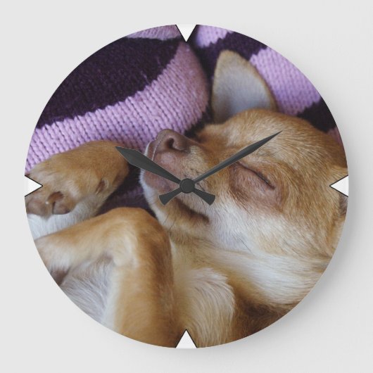 Slaap Chihuahua Grote Klok (Voorkant)