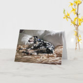 Slaap Dalmatian Kaart (Gele Bloem)
