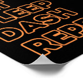 Slaap Dash Herhaal Videogame Geometrie Videogame Poster (Hoek)