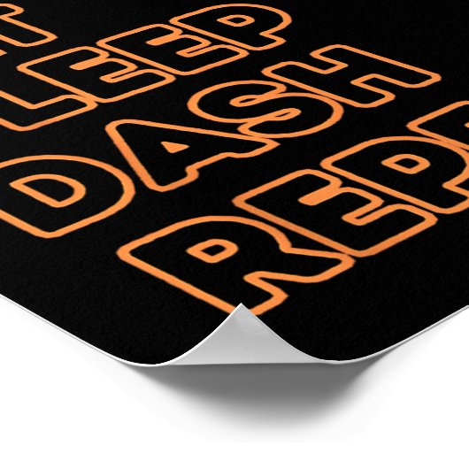 Slaap Dash Herhaal Videogame Geometrie Videogame Poster (Hoek)