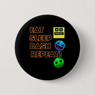 Slaap Dash Herhaal Videogame Geometrie Videogame Ronde Button 5,7 Cm