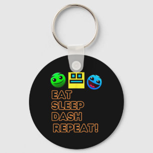Slaap Dash Herhaal Videogame Geometrie Videogame Sleutelhanger