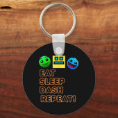 Slaap Dash Herhaal Videogame Geometrie Videogame Sleutelhanger (Voorkant)