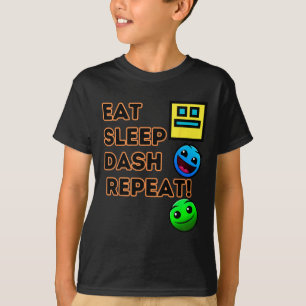 Slaap Dash Herhaal Videogame Geometrie Videogame T-shirt