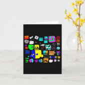 Slaap Dash Herhaal Videospel Geometrie Videospel Kaart (Gele Bloem)