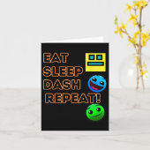 Slaap Dash Herhaal Videospel Geometrie Videospeler Kaart (Gele Bloem)