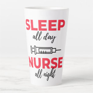 Slaap de hele dag zurgen de hele nacht 2 latte mok