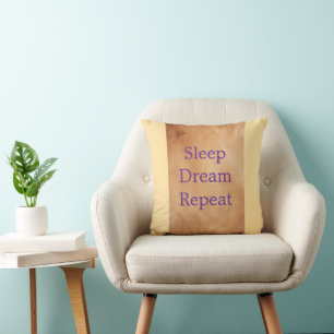 Slaap Droom Herhaal Quote Worp Kussen