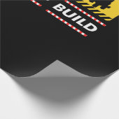 Slaap-Eat bouwstijl Herhaal bouwstenen blokken Cadeaupapier (Hoek)