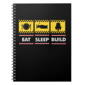 Slaap-Eat bouwstijl Herhaal bouwstenen blokken Notitieboek (Voorkant)