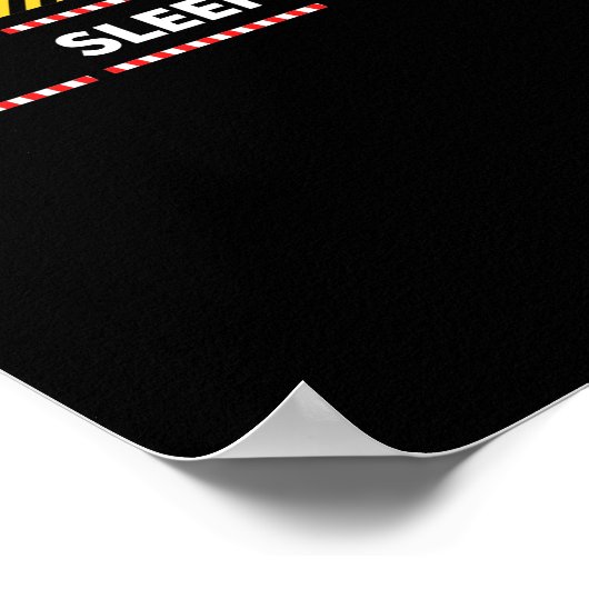 Slaap-Eat bouwstijl Herhaal bouwstenen blokken Poster (Hoek)