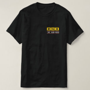 Slaap-Eat bouwstijl Herhaal bouwstenen blokken T-shirt