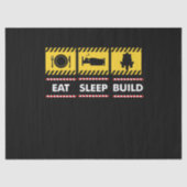 Slaap-Eat bouwstijl Herhaal bouwstenen blokken Tissuepapier (Voorkant)