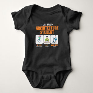 Slaap Eat Project Funny Architecture Student Life Romper