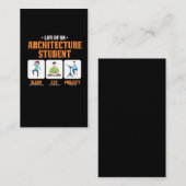 Slaap Eat Project Funny Architecture Student Life Visitekaartje (Voorkant / Achterkant)