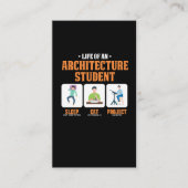 Slaap Eat Project Funny Architecture Student Life Visitekaartje (Voorkant)