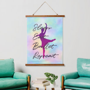 Slaap Eet Ballet Herhaal Hangend Tapijt – Regenboo Wandkleed
