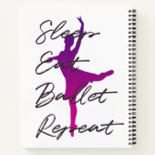 Slaap, eet, ballet, herhaal notitieboek (Achterkant)
